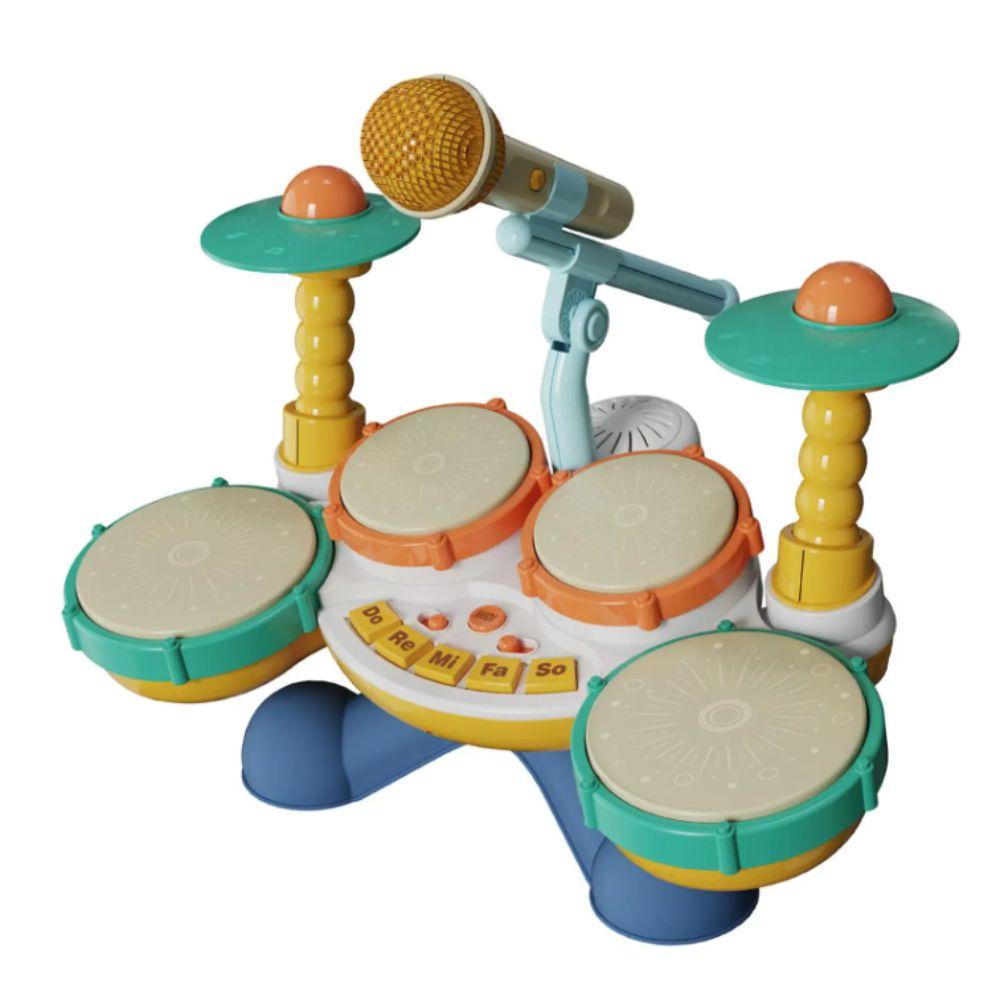 Instrumentos Musicais para Bebês Sem BPA Brinquedos de Bateria de Aprendizagem Montessori Kit de Bateria para Crianças Brinquedos para Bebês