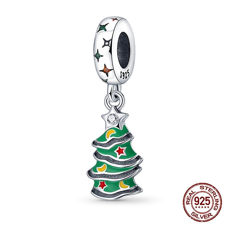 Winter Charms Copper Elk Bear Santa Claus Charms Beads Fit Original Bracelets For Women Diy Festival Jewelry Gifts