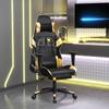Day and Night - Day and Night Gaming Chair with Footrest In Black Gold Synthetic Leather