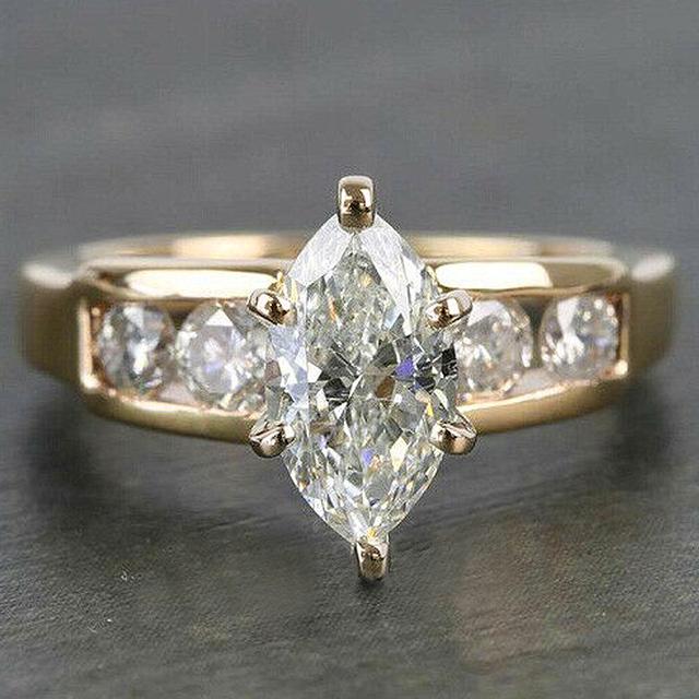 

Обручальные кольца с цирконием золотого цвета, ювелирные изделия Eternity Love для женщин, Новое поступление, модные аксессуары на палец 10 золотой