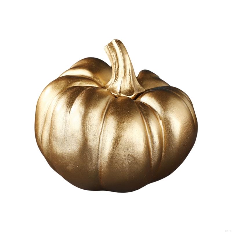 Gold Pumpkin Autumn Decors Decorative Pumpkin for Halloween Thanksgiving Table Centerpieces Mantles Bowl Party Wedding HX6C