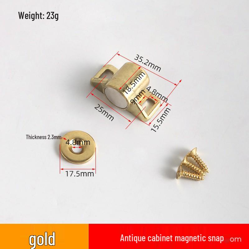 Magnetic Stainless Steel Cabinet Door Bumper & Clip for Wood Furniture