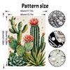 Sparkling Pearl Painting Kit with Frame Blooming Cactus Succulent Bead Art Canvas Elegant Relaxing Craft Wall Decor Gift for Women