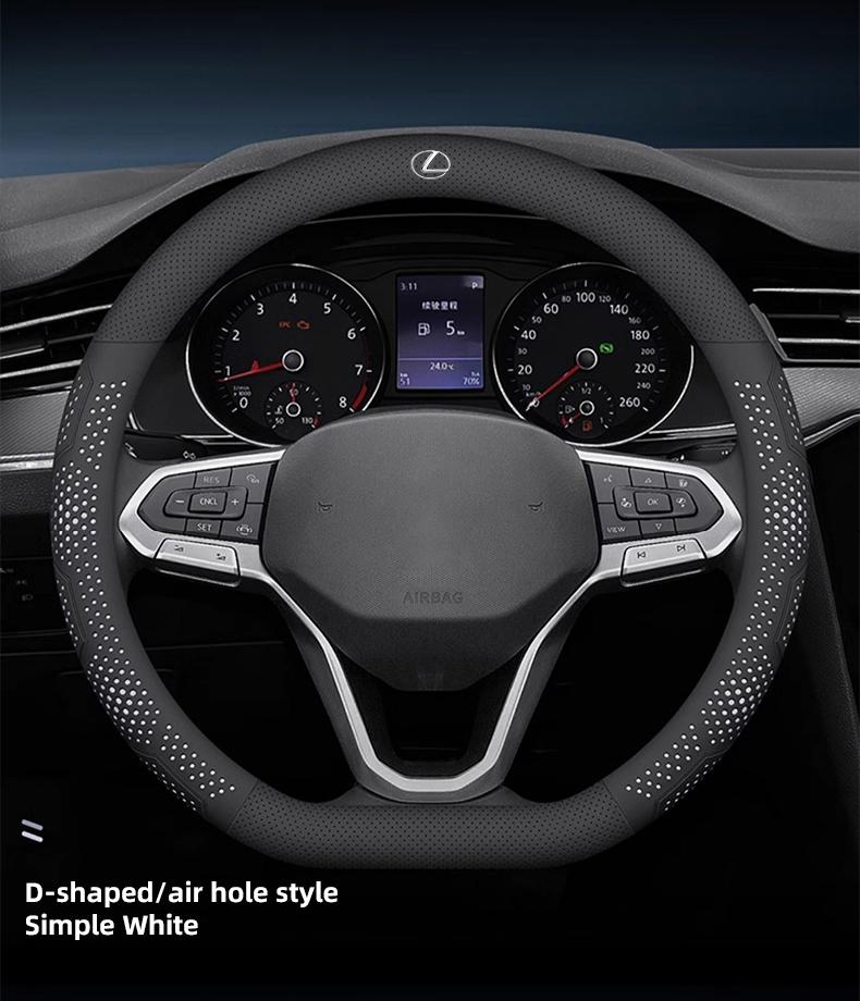 Car Steering Wheel Cover Anti Slip Circular D-type Auto Accessories For Lexus IS250 IS200 RX350 RX330 Ct200h LX570 IS300h GX470