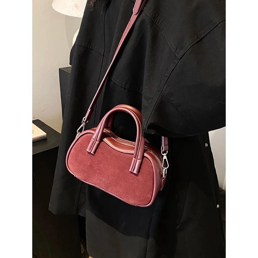 Brown Frosted Small Handbags  Autumn Winter New Pillow Bag High-end Textured Lady Commuter Crossbody Bags