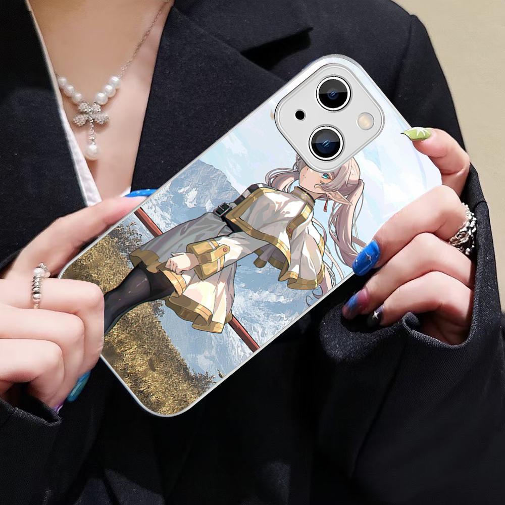 Hot Japan Anime Comics Frieren Phone Case For IPhone 14 13 12 Mini 11 Pro XS Max X XR 14 Plus Tempered Glass Cover