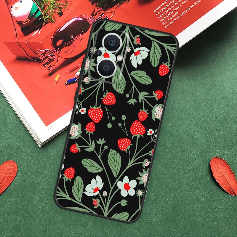 

Strawberry Case For OPPO Reno 14F 13F 12F 11F 12 13 14 10 Pro 7 8 Lite OPPO Find X5 X6 X8 X9 Pro Cover OPPO Reno7 4G
