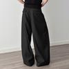 Men's Wide Leg A-line Casual Trousers Floor Length Dress Pants