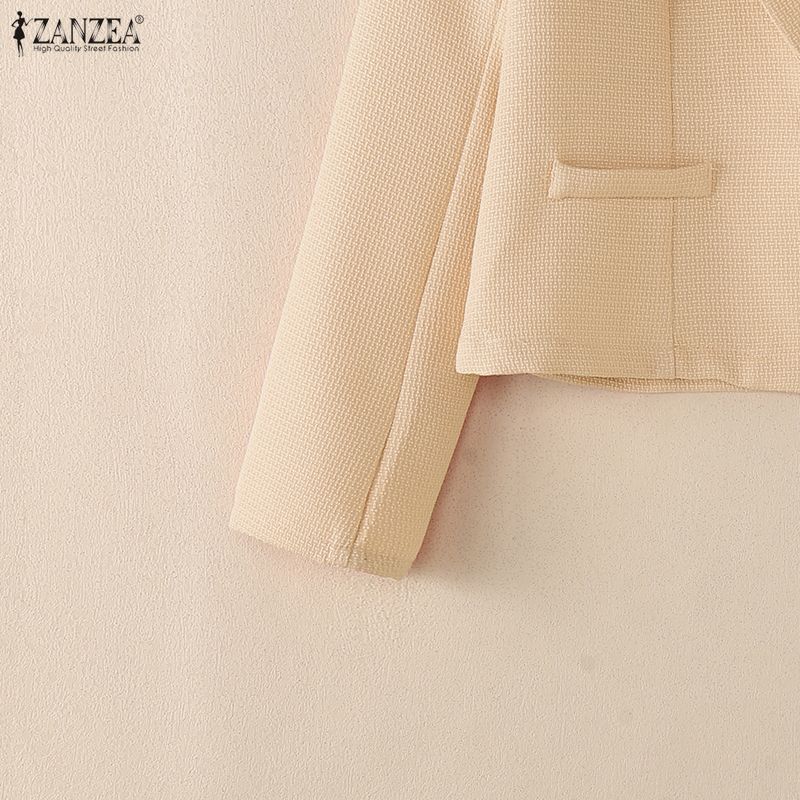 ZANZEA Women Casual Turn Down Collar Long Sleeve Classic Blazer