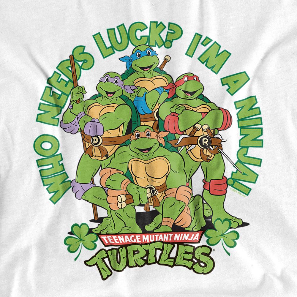 Teenage Mutant Ninja Turtles Unisex Adult St. Patrick's Day Who Needs Luck T-Shirt