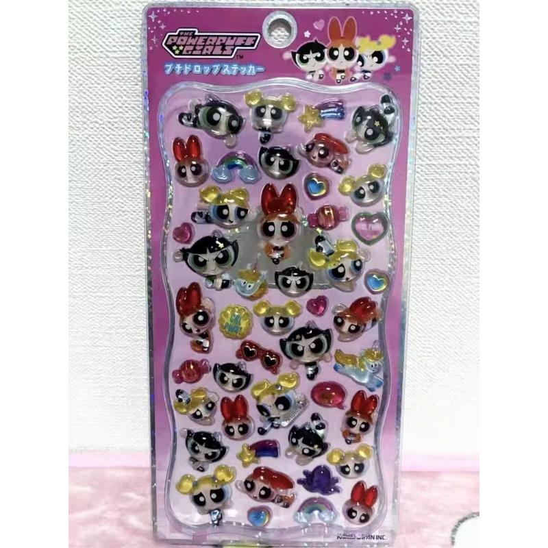 Cute 3d Powerpuff Girls Cartoon Crystal Bubble Sticker For Hand Account Decoration