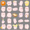 50 Cartoon Piglet Cute Animals Children Reward Decorative Water Cup Suitcase Stickers