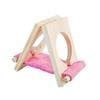 Cozy Wooden Hamster Bed Hideout Tunnel Soft Resting Place for Small Animals Cage Activity Toy