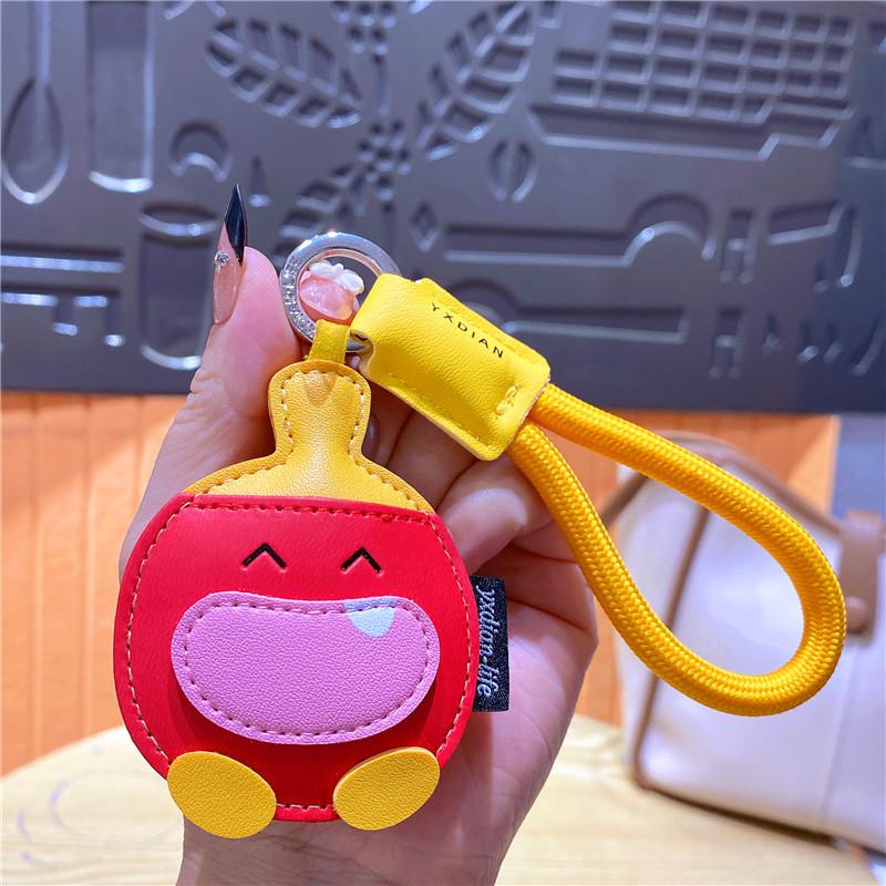 Mini Pu Badminton Keychain Creative Simulation Badminton Key Gifts For Car Bag Pendant Sports Keyring Shuttlecock Key Chain