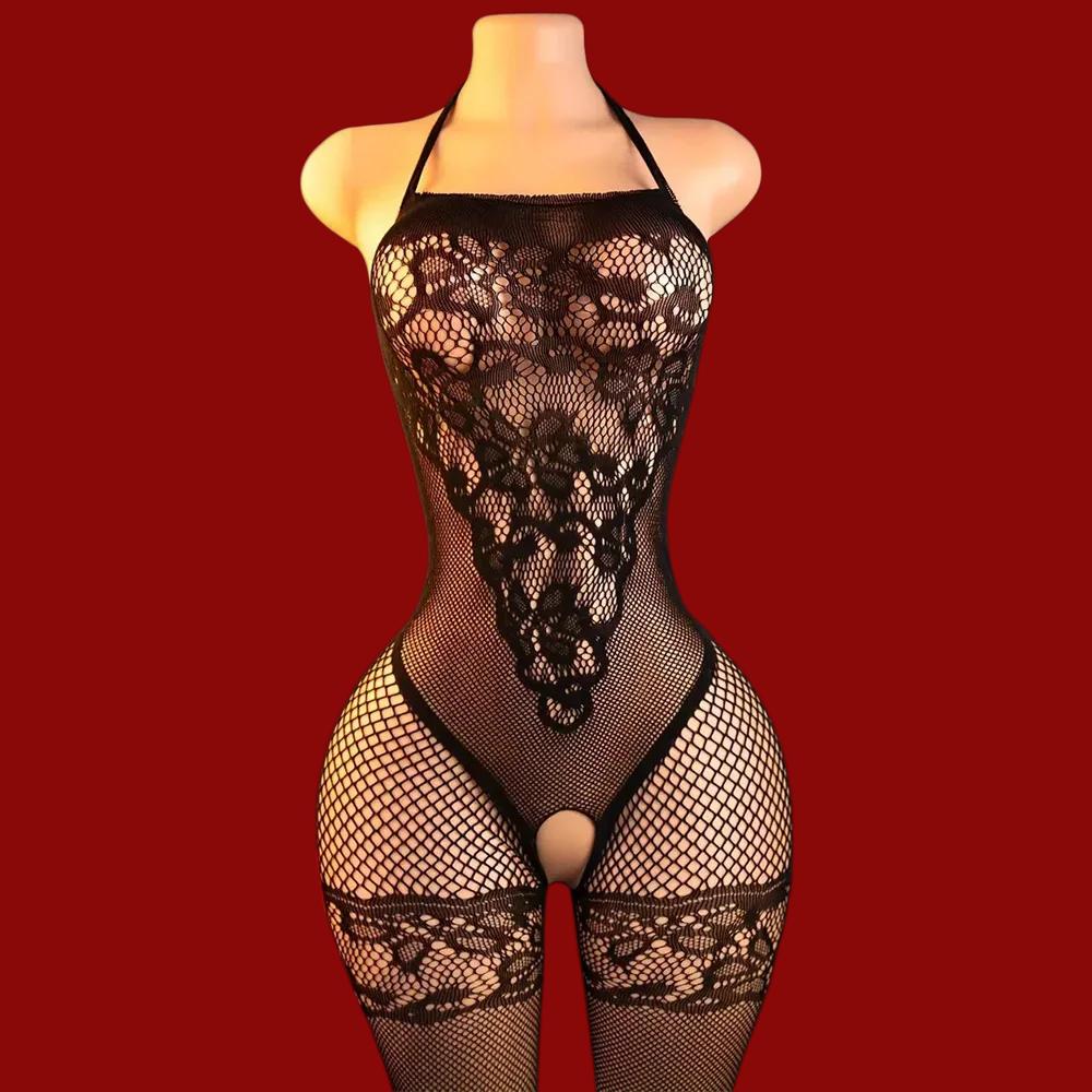Body Lingerie Nou Fără Bază Deschisă Bază Sexy Costume Body Plasă Sex Accesorii Romantice Body cu Puncte