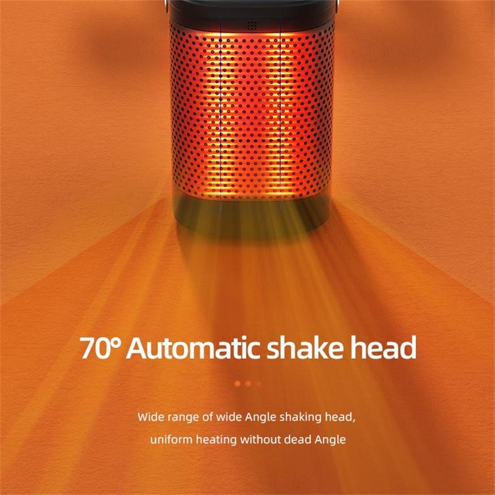 1500W Desktop PTC Heater with Fast Heating 3 Speed Fan Options and 70 Degree Oscillation for Comfortable Warmth