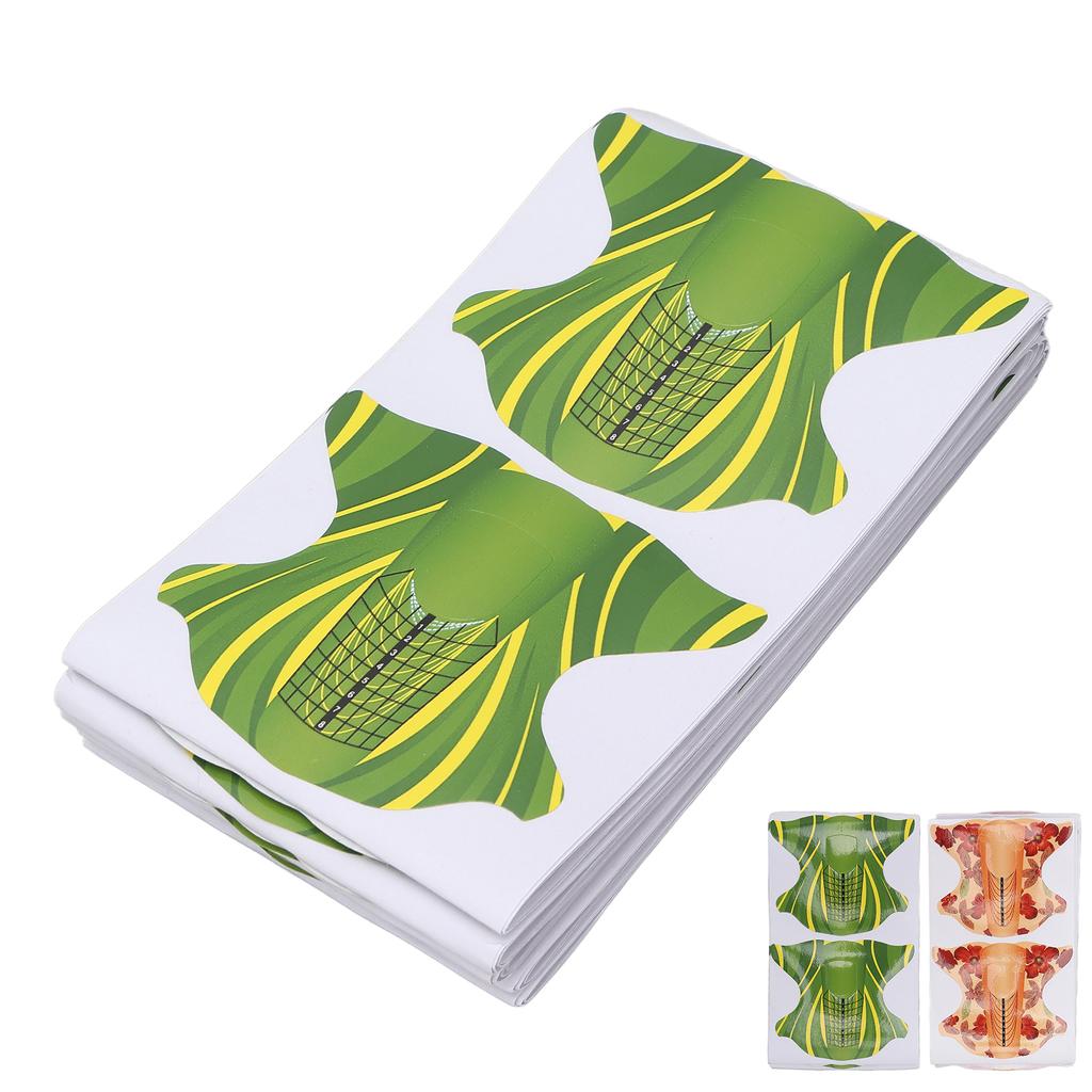 100pcs Nail Form Professional Home Nail Salon Portable Nail Extension Form  Sticker Accessory