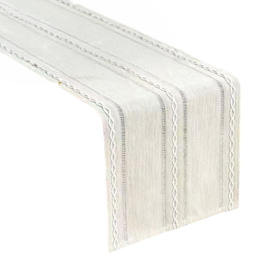 Cotton Linen Table Runner for Dining Table, Nordic Minimalist Long Desk Runner for Kitchen Coffee Tea Table, Natural Rustic Runner for Home Decor 90 cm
