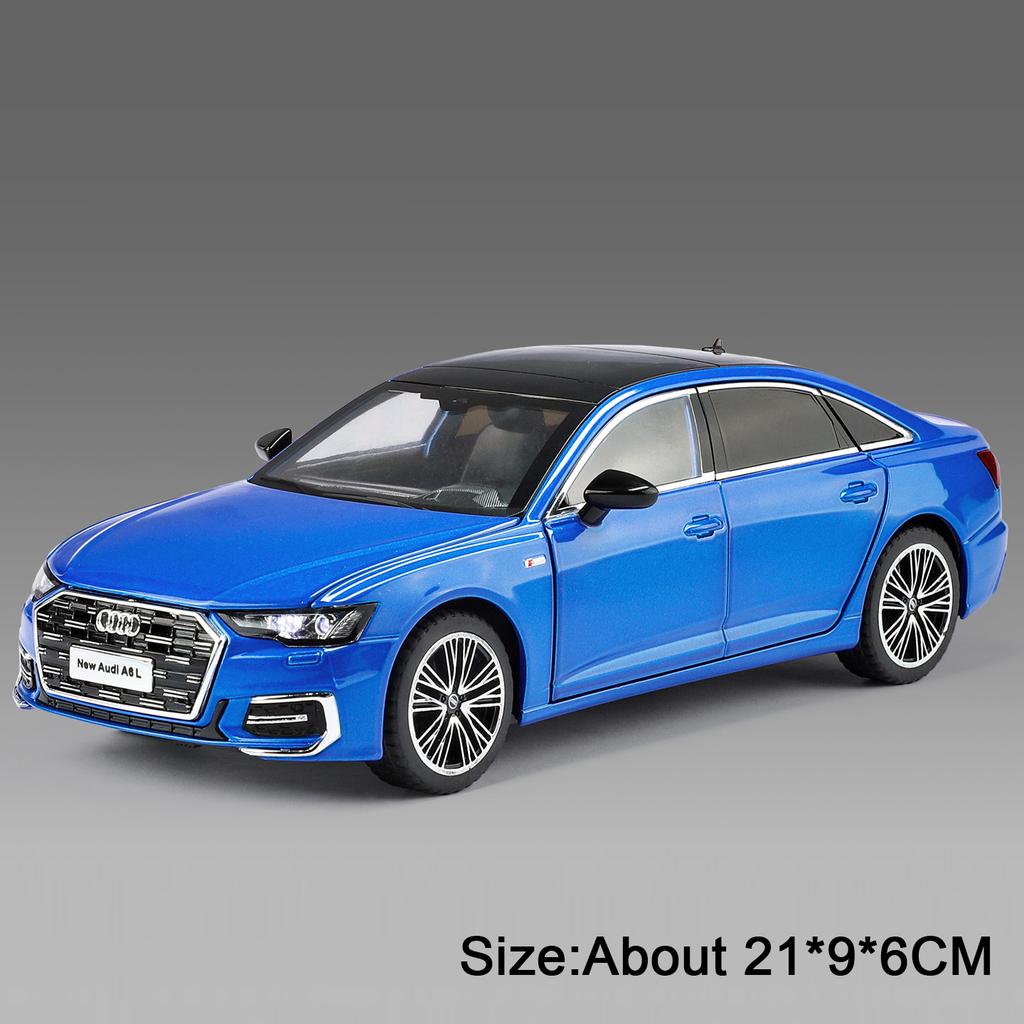 1:24 Scale A6L RS7 Model Car Toy Metal Body Rubber Tires Exquisite Interior Sound Light Sports Cars Models for Kids' Edutainment