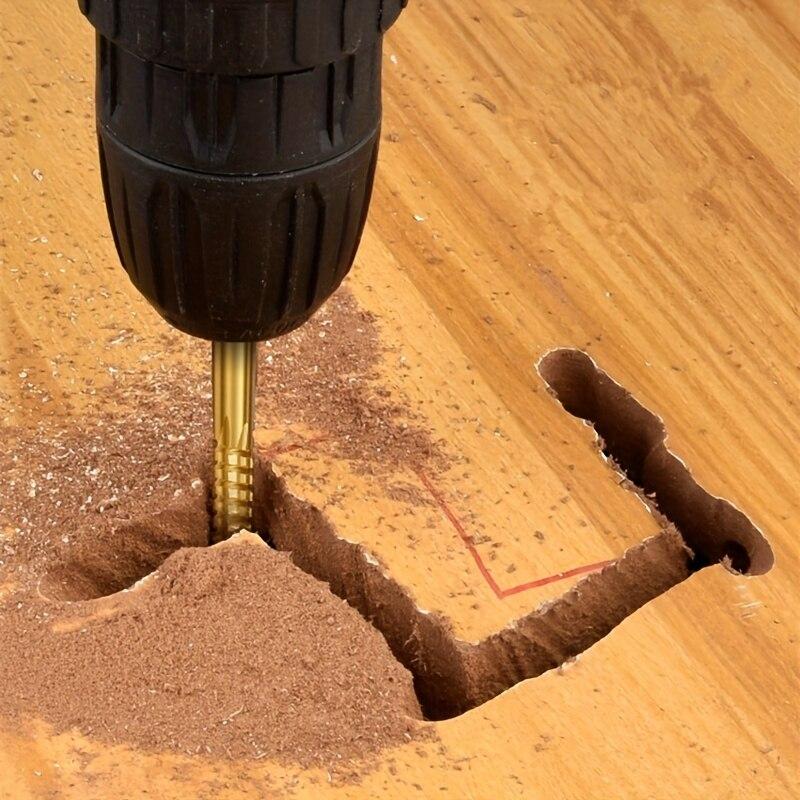HSS Drill Woodwork Hand Electric Drill Drilling Bit Serrated Twist Drill Wooden Board Expanding and Grooving Tool Set