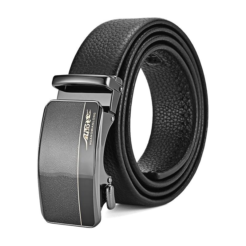 Crocodile Pure Men'S Belt Genuine Leather Light Business Cowhide Automatic Buckle Medium And Green Casual Pants Belt Men