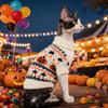 Halloween Knit Dog Sweater With Pumpkin Bat Small Dogs Fall Winter Pet Apparel