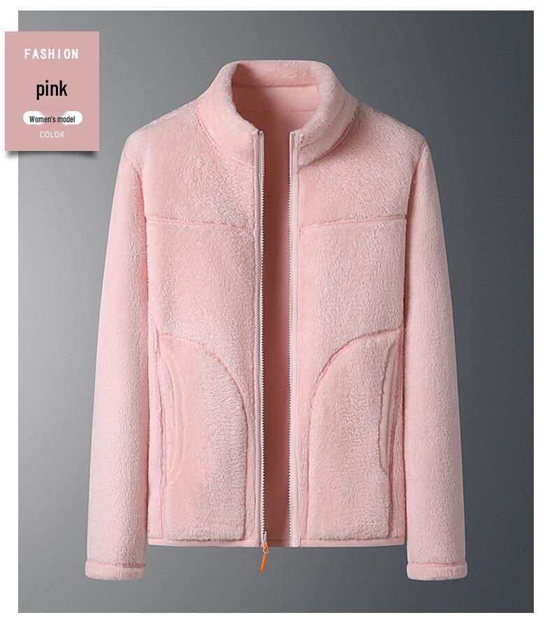 2023 Autumn/Winter Double-Sided Polar Fleece Jacket for Couples - Warm, Thickened, Wearable Outdoors