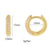 CRMYA Gold Plated Hoop Earrings For Women Classic Cubic Zirconia Piercing Women's Big Hoop Earrings Set Jewelry