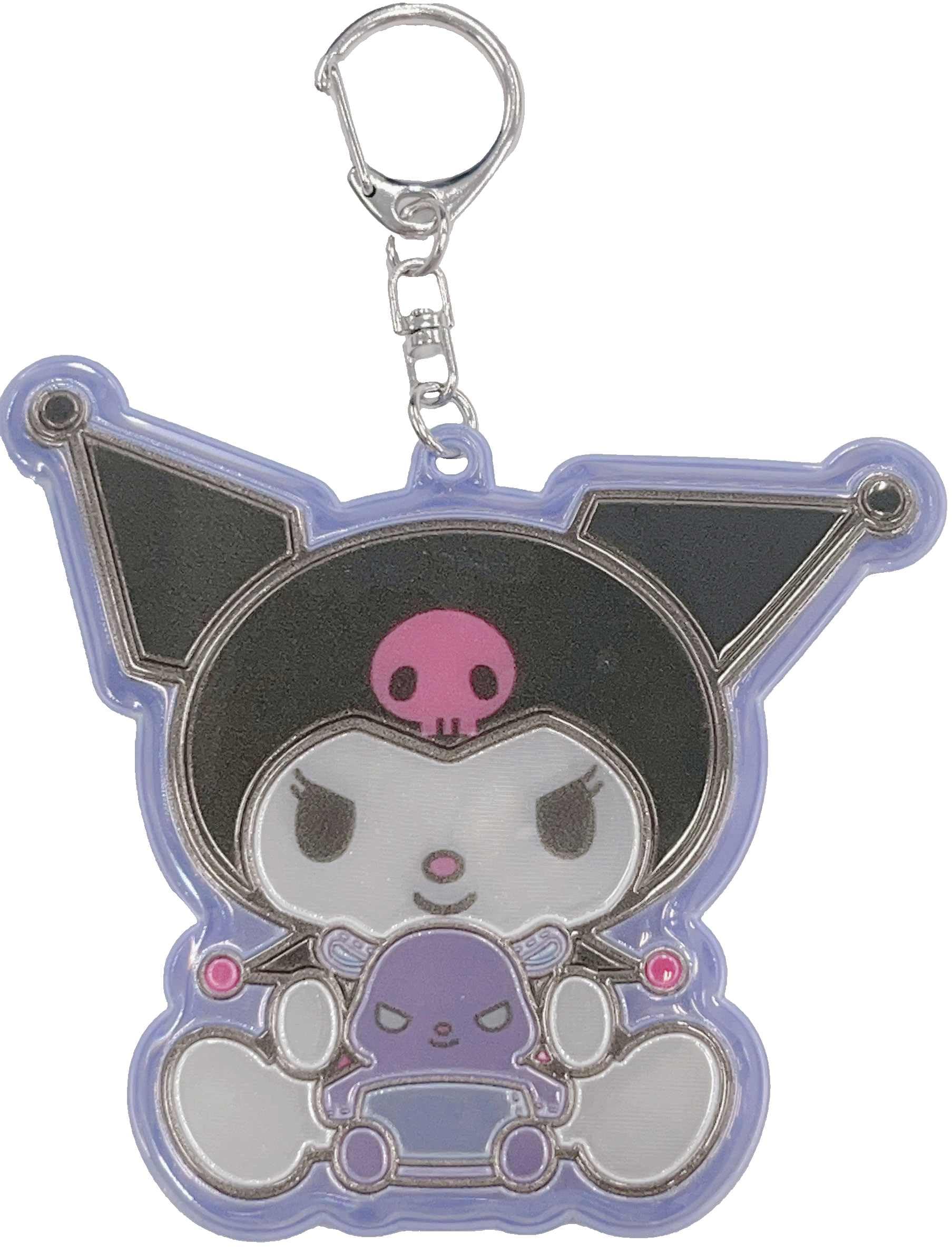 Уникальный блестящий брелок с персонажами Sanrio 3 Куроми H88xШ96xГ3мм SR-0113KR