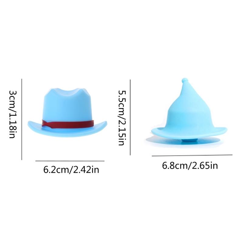 Champagne Corks Wine Stopper Preserver Hat Shaped Wine Saver Pump Silicone Wine Bottle Stopper Perfect for Wine Lover