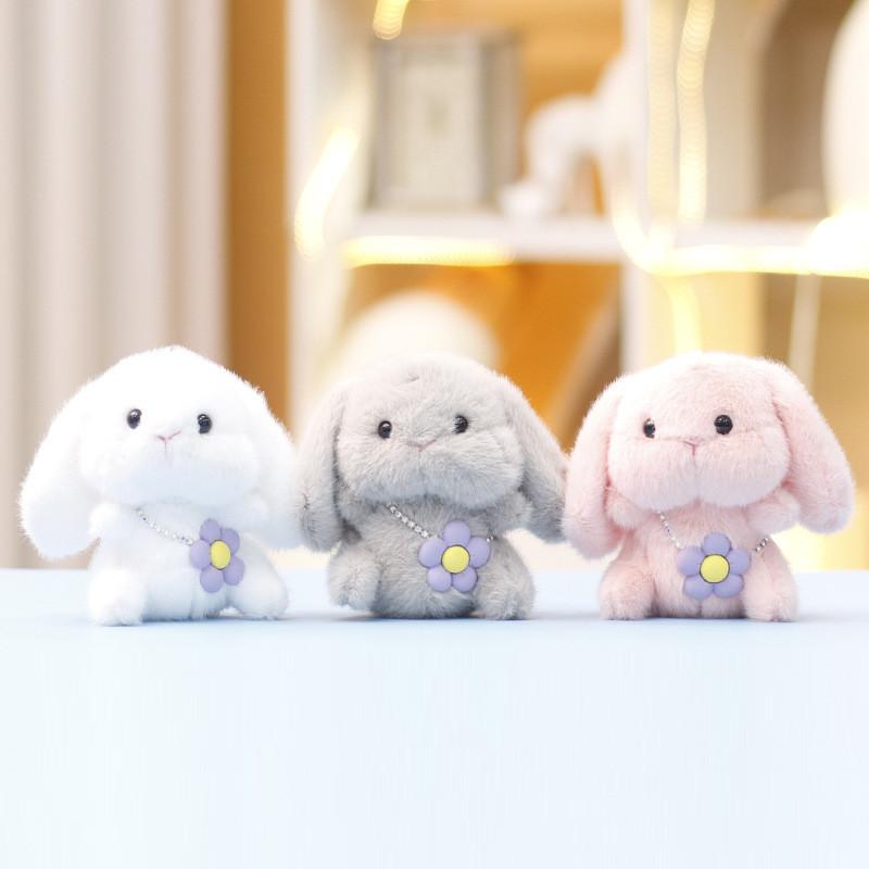 Toy Plush Bunny Keychain With Pp Cotton Filling For Kids Stuffed Gift Animal