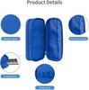 DIY Blue Double-Layer Large Capacity Pencil Case - Versatile and Stylish for Students.