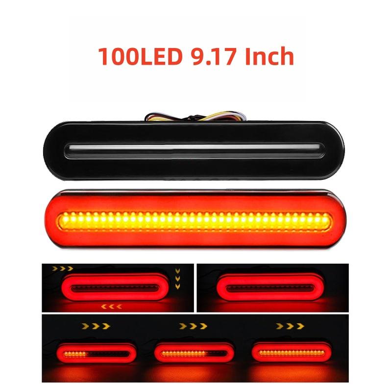 2Pcs Led 12V 24V Car Taillights Truck Turn Signal Lamp 3 In 1 Led Tail Brake Light Trailer Light Atv Rear Stop Flash Lamp