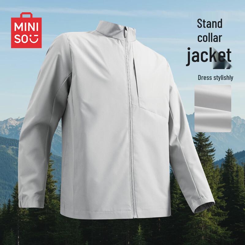 MINISO Men s Outdoor Stand Collar Windproof Jacket L