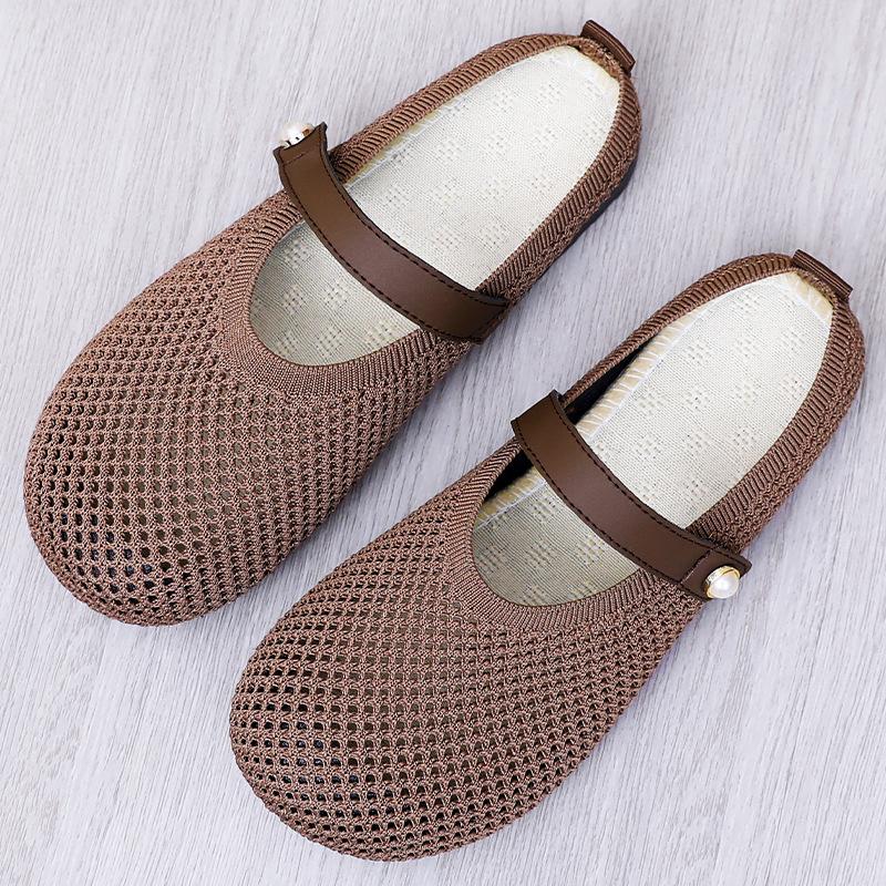 Slippers Women's Outer Wear Summer Fly-woven Mesh Shoes Breathable Sandals Women's Shoes Soft Soles Are Not Tired