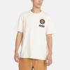 Timberland Solid Color Badge Crew Neck Comfortable Breathable Short Sleeve T-Shirt Unisex Tops Smoke-White A5TDB-V04