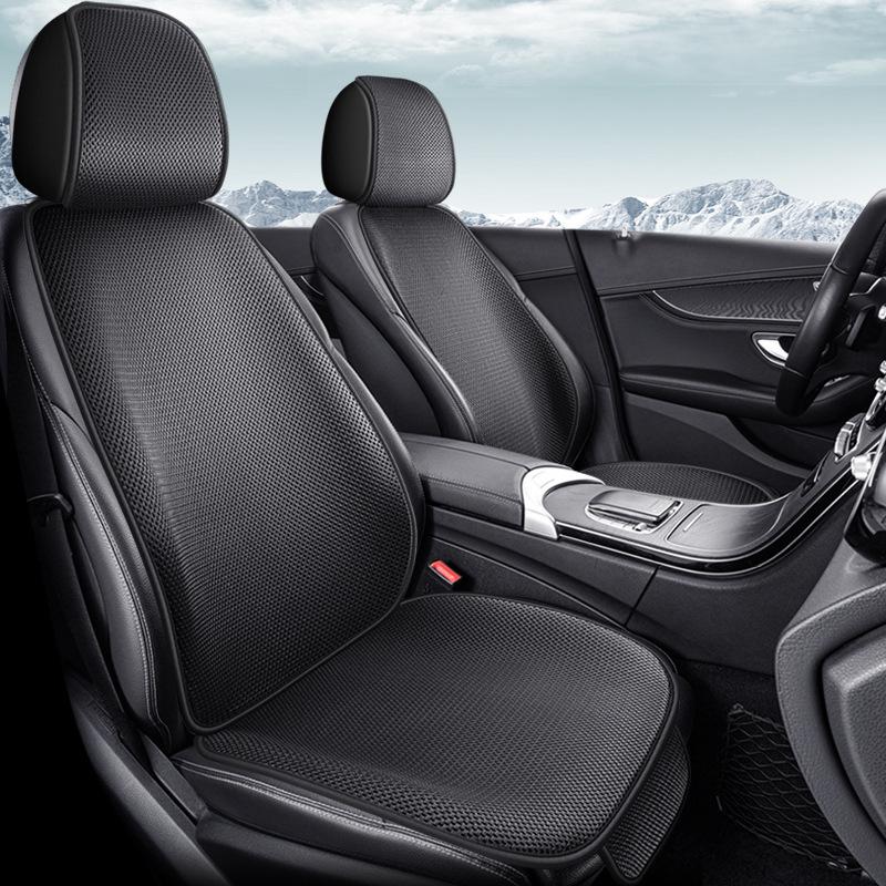 Ice Silk Non-Slip Car Seat Cushion Set - Summer Cooling with Backrest & Square Cushion