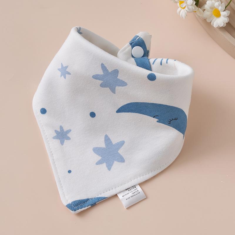 Super Soft Cotton Infant Bib & Neck Warmer - Anti-Spit Up, Autumn/Winter Triangle Scarf
