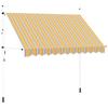 Manual Retractable Awning 300 Cm Yellow Blue Striped