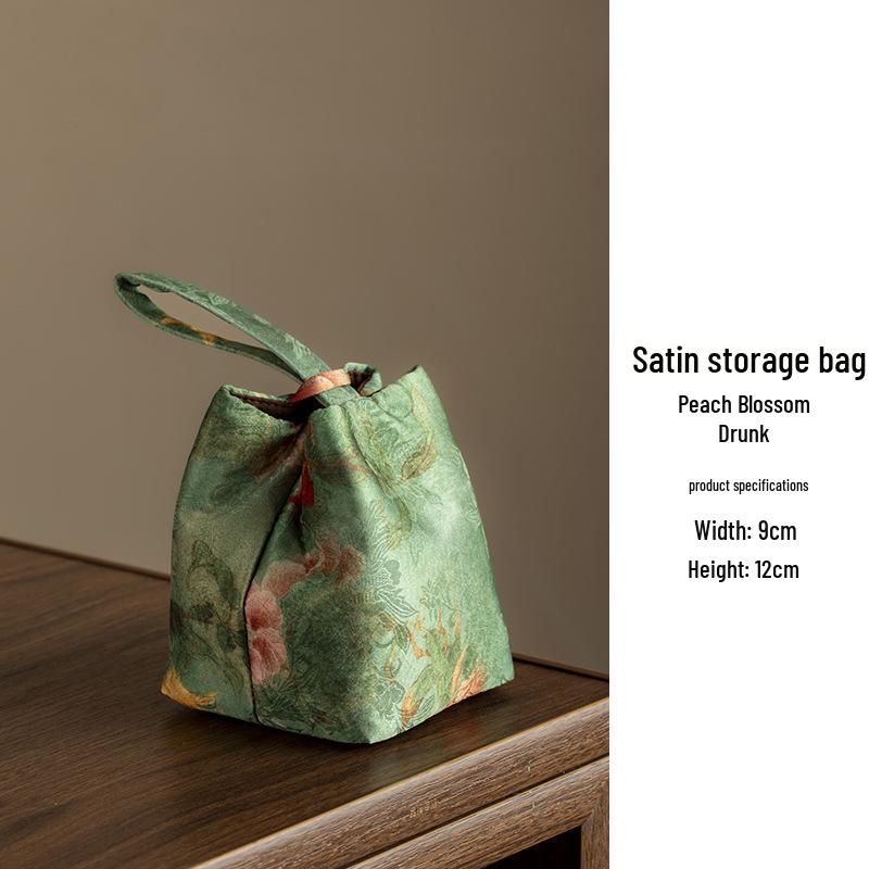 Portable Fabric Bag for Tea Set and Accessories - High-End Chinese Design