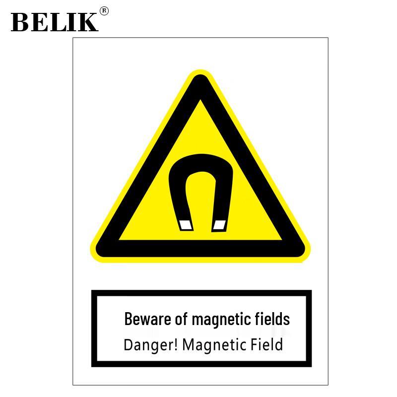 BELIK Magnetic Field Safety Warning Sign 30x40 cm