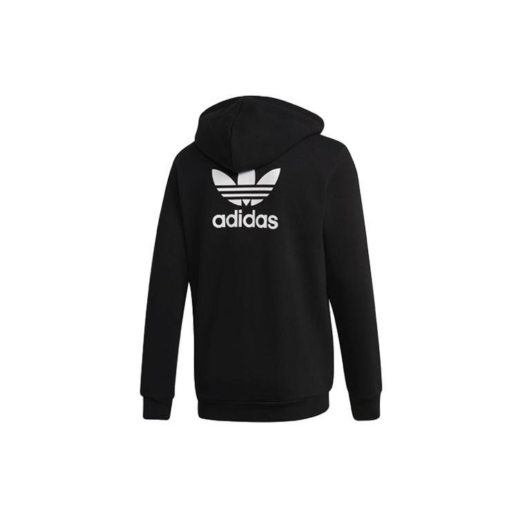 adidas originals TRF FLC Hoodie Zipper Fleece Lined Stay Warm Hooded Jacket Black Men s DN6016 S