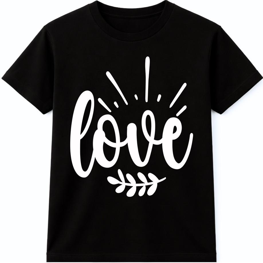 Love TShirt Inspirational Script Lettering Positive Quote Minimalist Graphic Tee S
