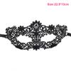 Halloween Black Queen Lace Mask Bez pevného tvaru Nášivky výšivky Party Kostým Karnevalová maska ​​Žena Maškarní maska