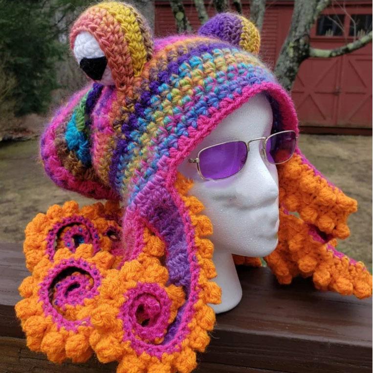 Новая вязаная крючком клоунская шляпа ручной работы — фото 15
