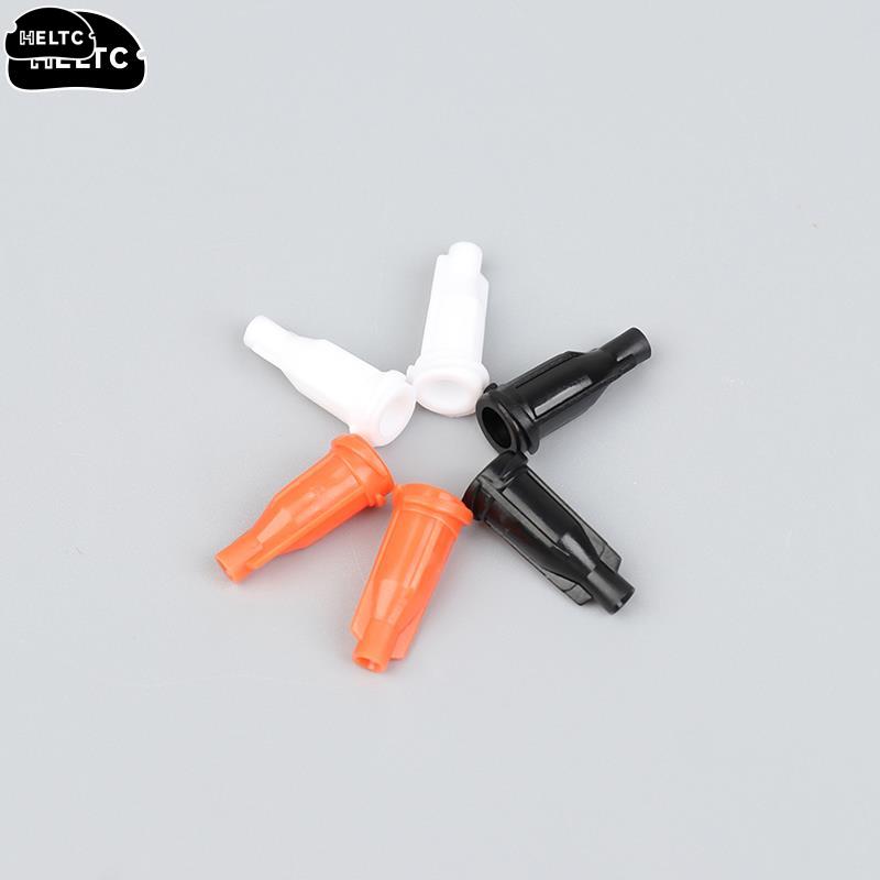 100Pcs/pack Syringe Tips Caps Injector Dispenser Dispensing Needle Sealing Plug Syringe Cap Assortment for Storing Glue Stop Cap