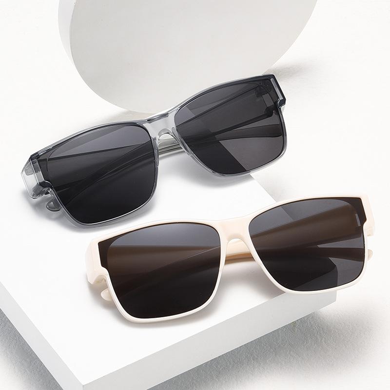 Tide Sunglasses Men'S Driving Mountain Myopia Set Of Glasses Women'S Sunglasses Advanced Sense One Mirror Dual-Purpose Large Frame