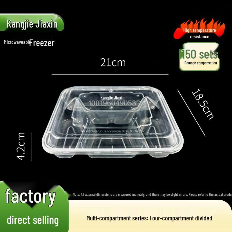 

Disposable 4-Compartment Meal Prep Containers