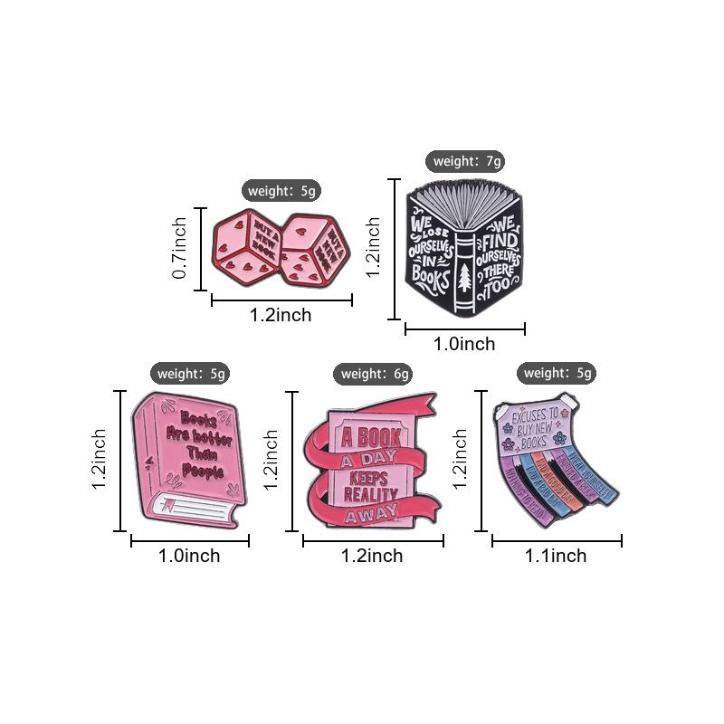 Buy A New Book Enamel Pins Cartoon Books Are Better Than People Brooches Lapel Badges Clothes Bookish Jewelry Gift