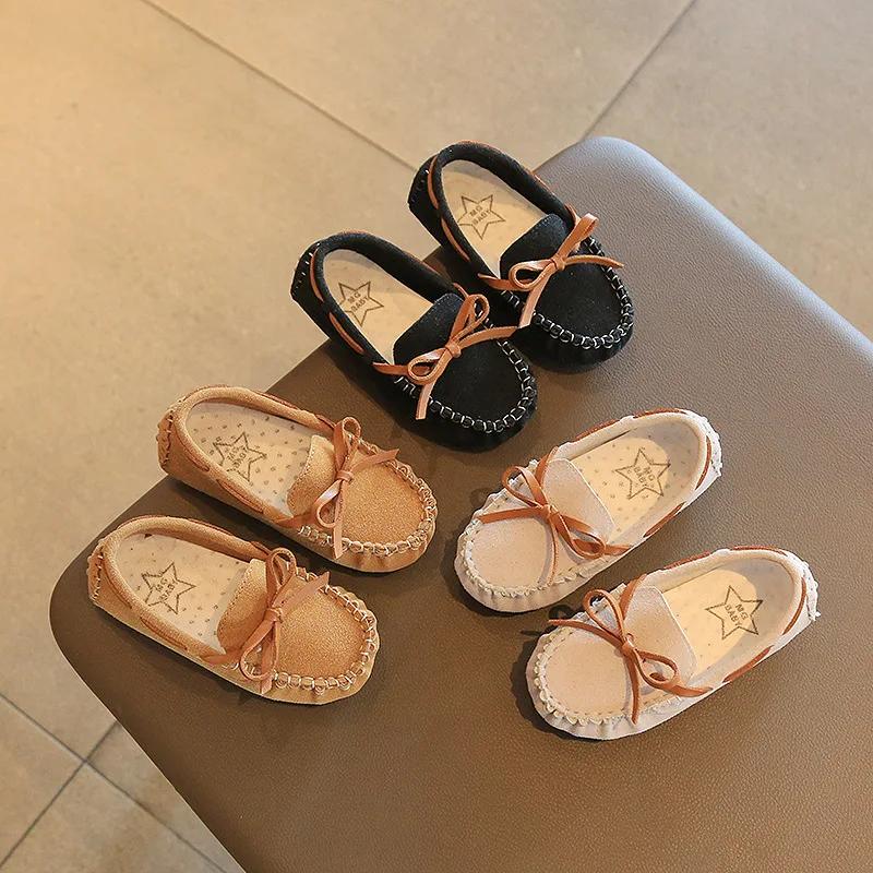 2024 Children Leather Shoes for Girls Spring Autumn New Fashion UK Style Soft Comfortable Anti-slippery Casual Versatile Shoes